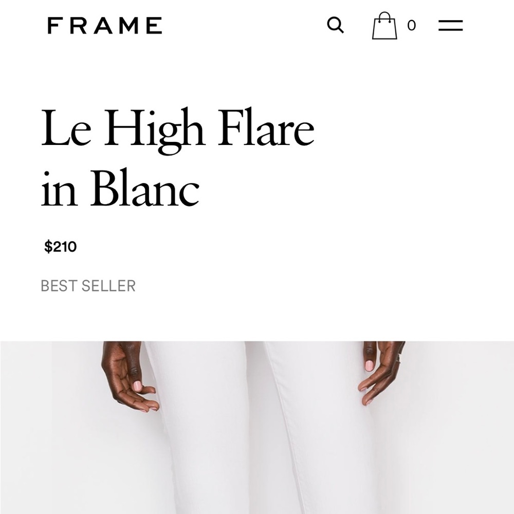 Frame Le High Flare White Jeans